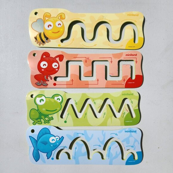 Miniland Pre-writing Patterns Stencils Template Preschool Learning Activities - Picture 2 of 10